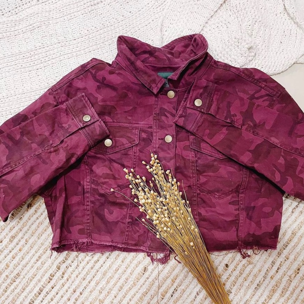 Purple Camo denim jacket